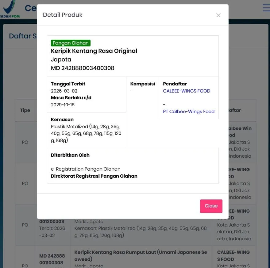 cara cek produk bpom