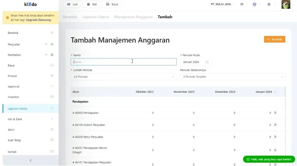 manajemen anggaran kledo 3