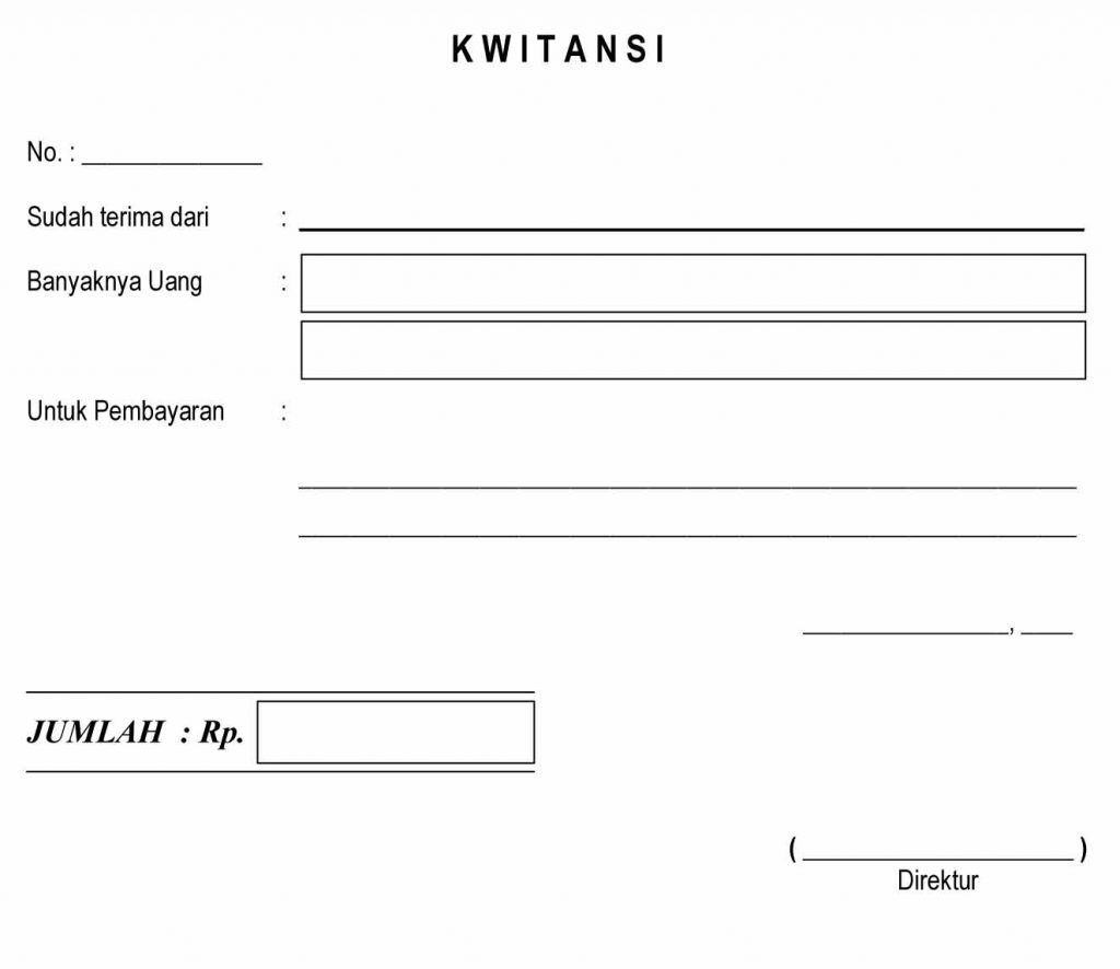 kwitansi kosong