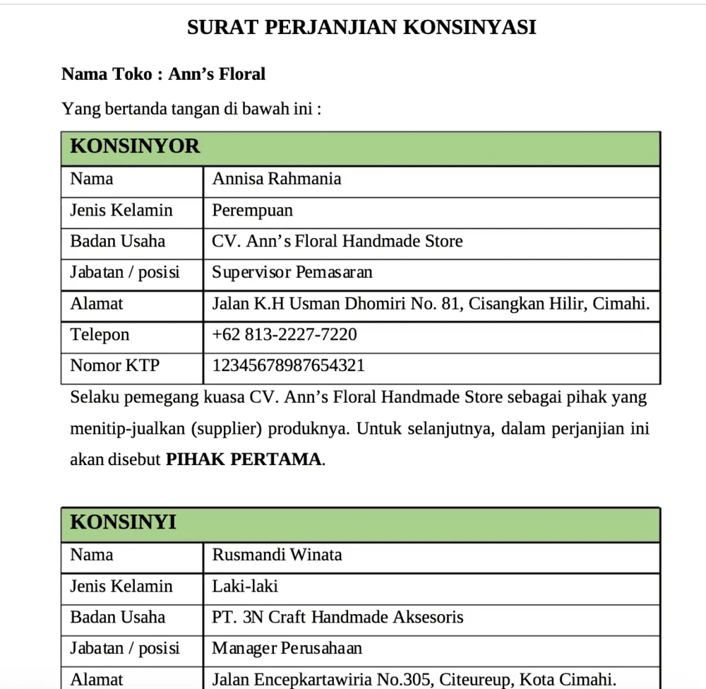 sistem konsinyasi 1