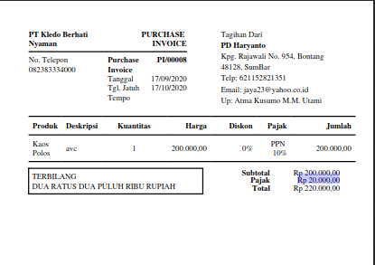 Invoice Pembahasan Format Dan Contoh Yang Bisa Download