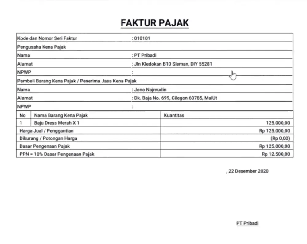 cara membuat faktur pajak kledo 4