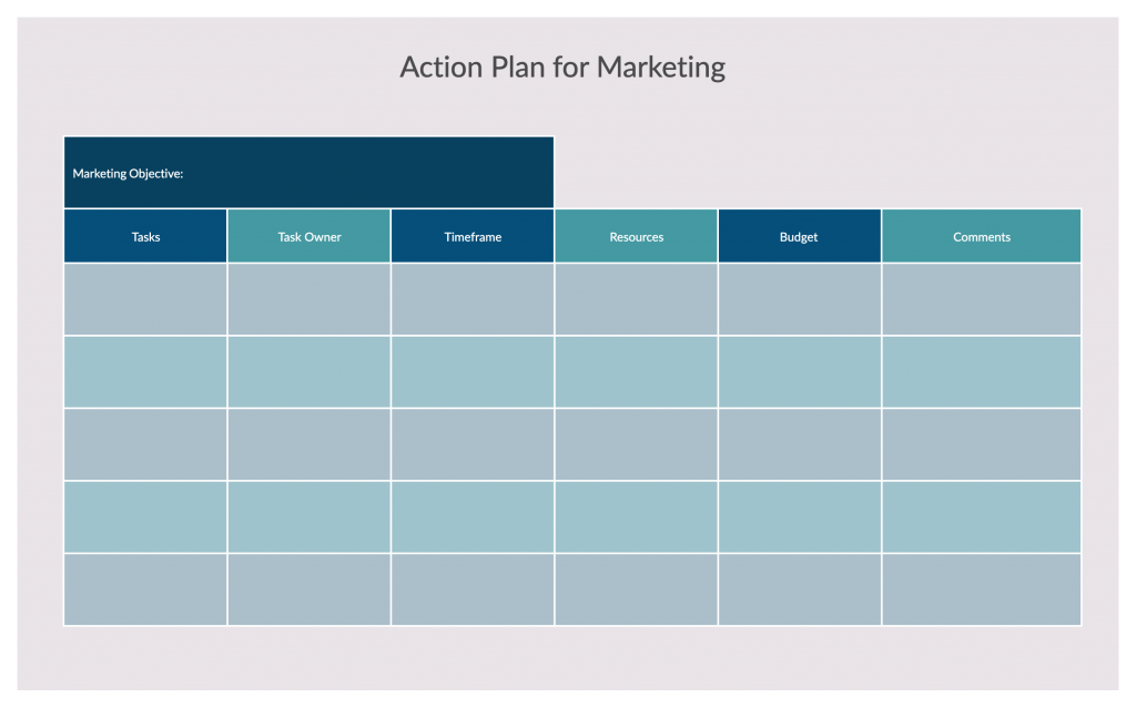 contoh action plan pemasaran