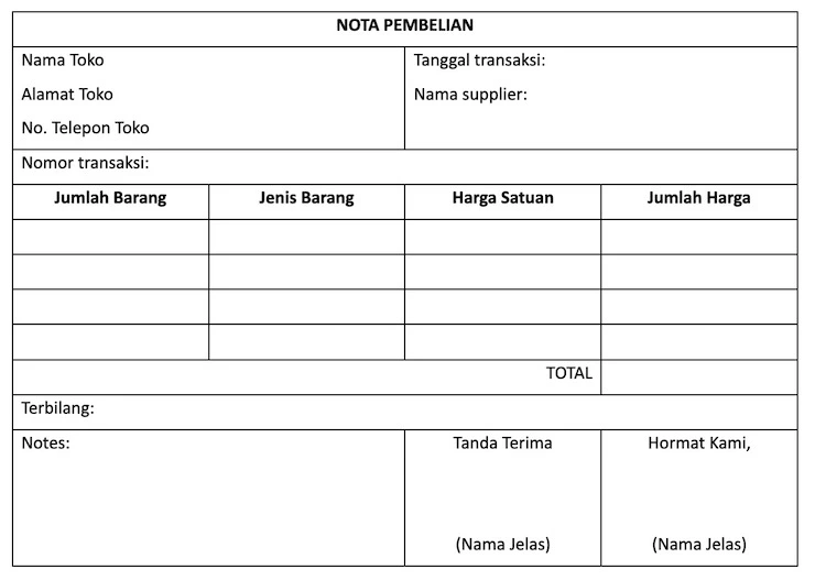 Download nota pembelian