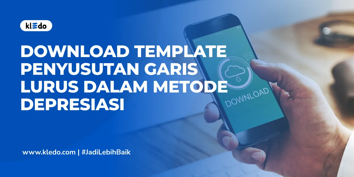 template penyusutan garis lurus banner