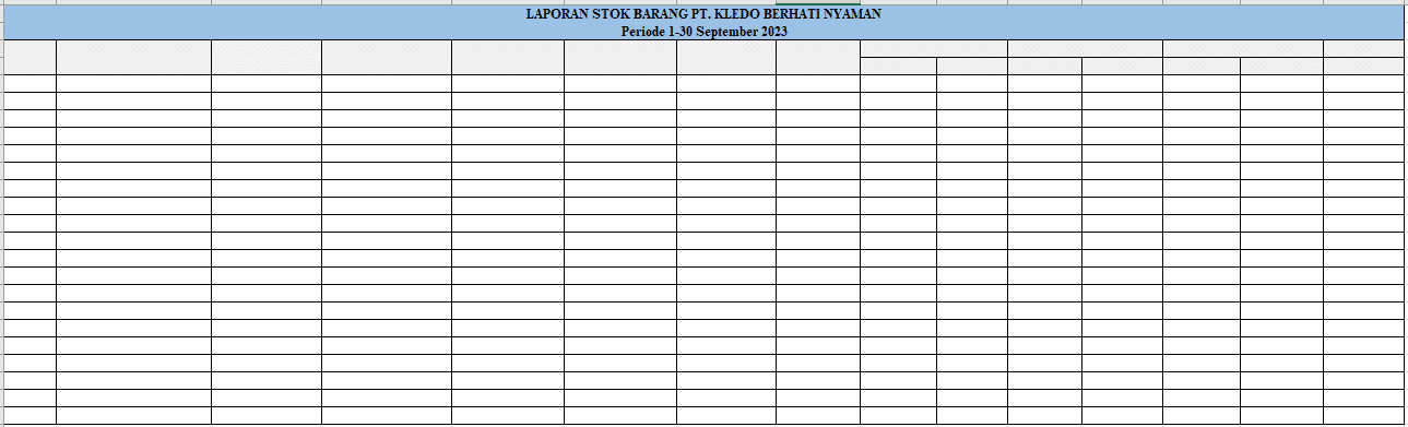 Download Contoh Laporan Stok Barang Gudang Excel Gratis - Kledo Blog