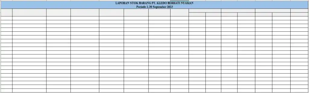 laporan stok barang gudang