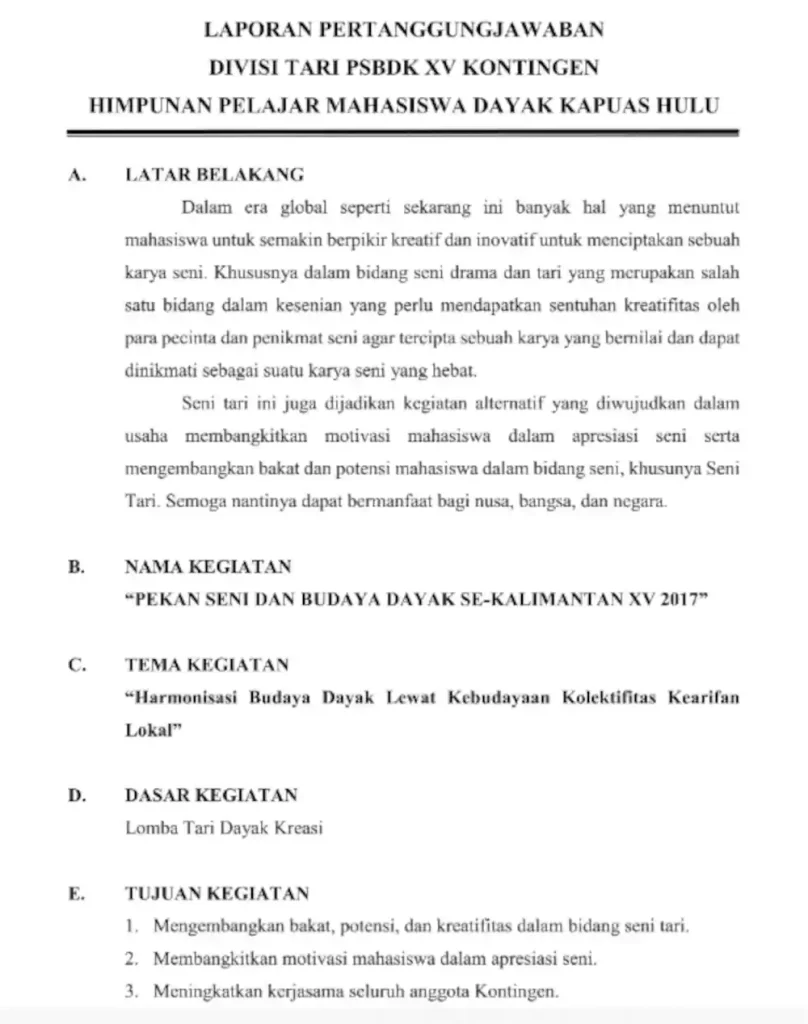 contoh LPJ