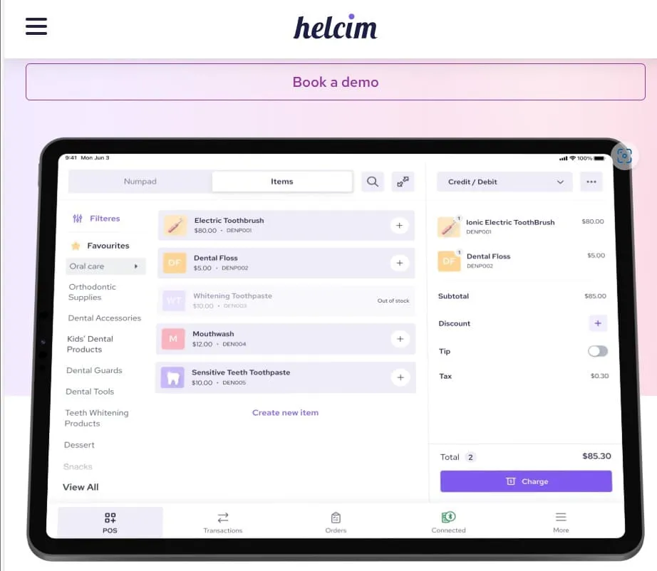 aplikasi kasir sales taking order helcim pos