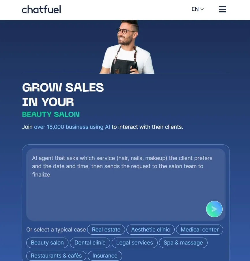ai dengan marketing chatfuel