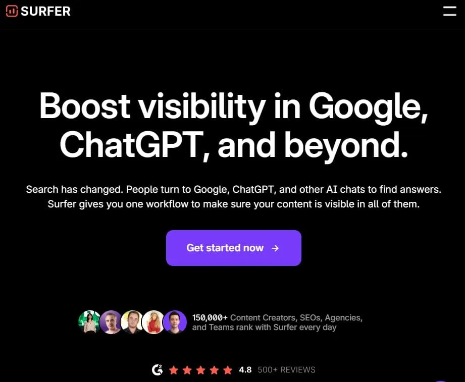 ai dengan marketing surfer