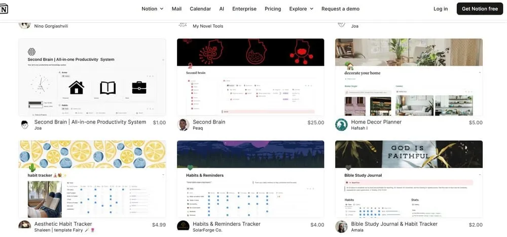contoh produk digital template