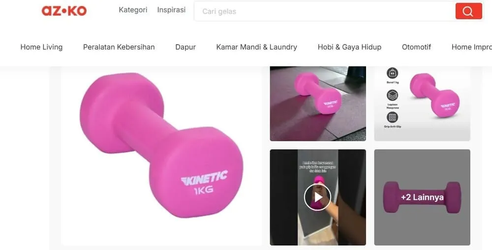 deskripsi produk dumbbell