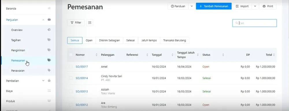 cara membuat sales order 1