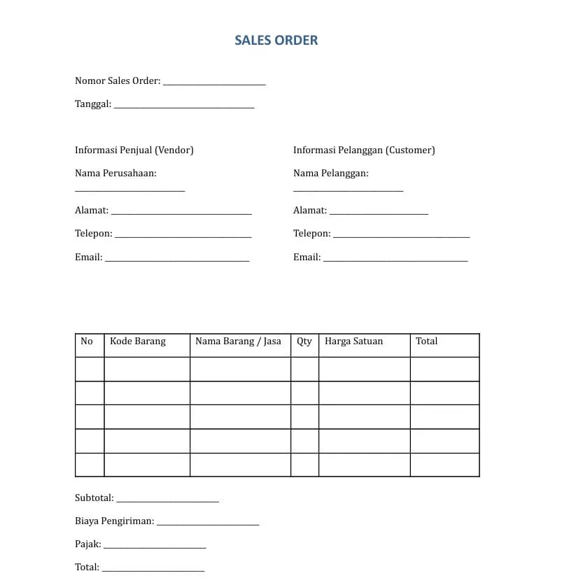 download template sales order 1