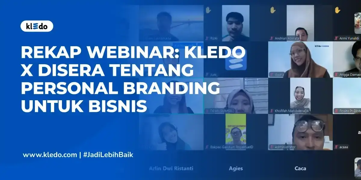 rekap webinar kledo dan disera banner