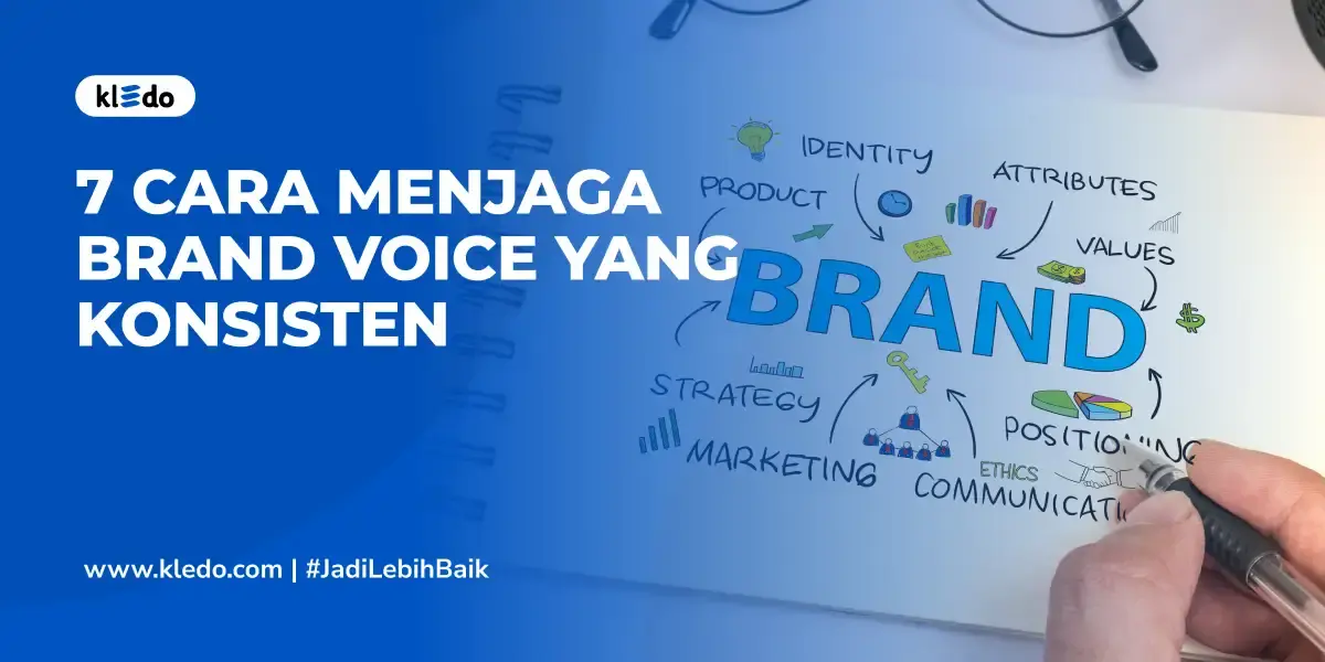 cara menjaga brand voice banner