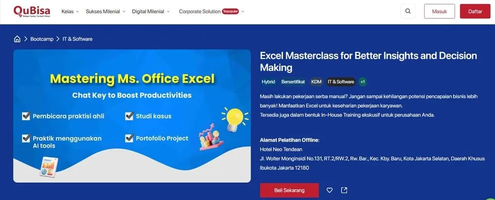 rekomendasi bootcamp excel 1