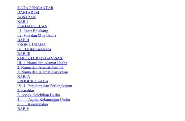 kerangka penting dalam proposal usaha 2
