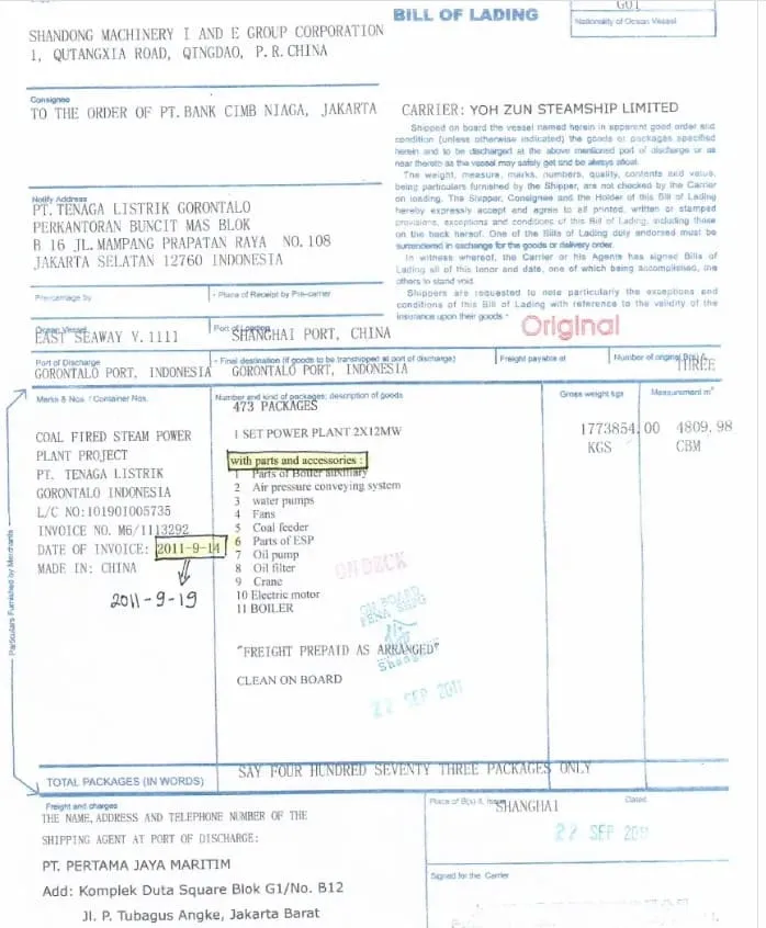 bill of lading 4