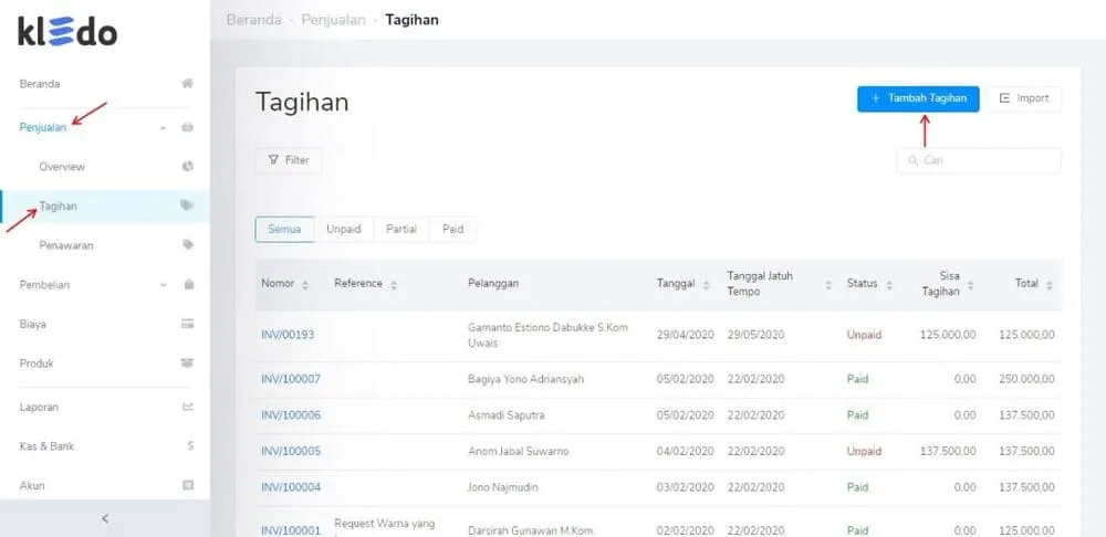 cara membuat faktur kledo 1