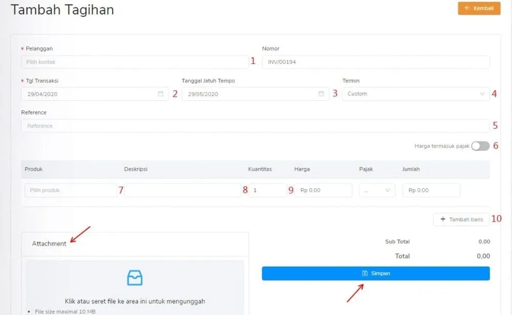 cara membuat faktur kledo 2