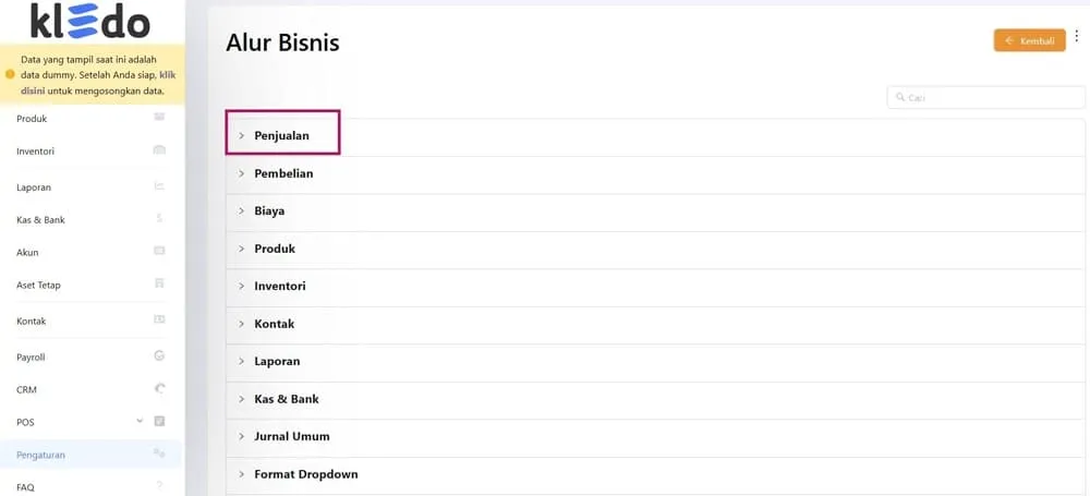 cara pencatatan pajak penjualan dengan kledo 2