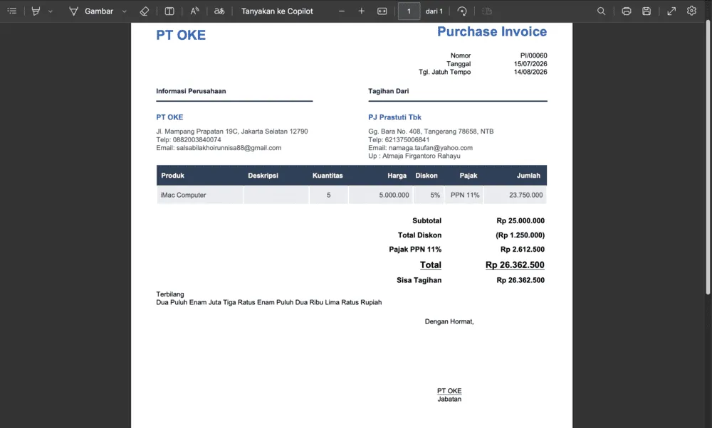 cara mencatat pembelian kredit distributor dengan kledo 3