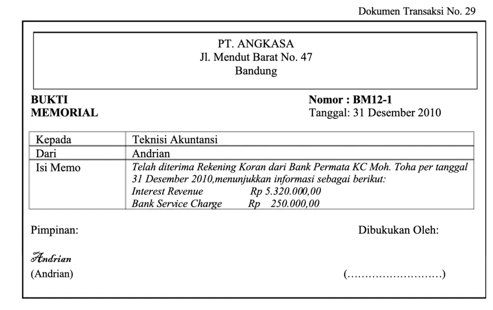 contoh bukti memorial 3