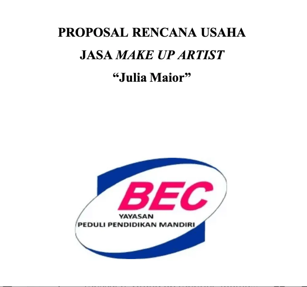 contoh proposal jasa make up artist