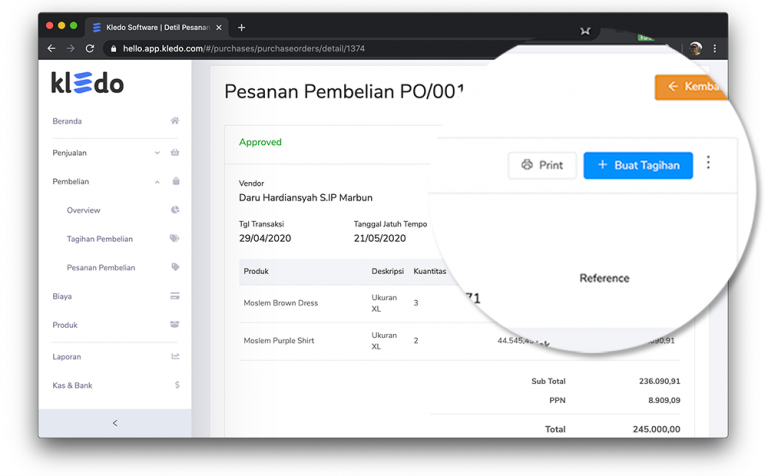 Buat faktur pembelian