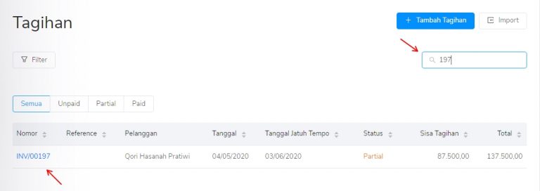 Cara Mencatat Pembayaran Tagihan Penjualan (Invoice) - Kledo