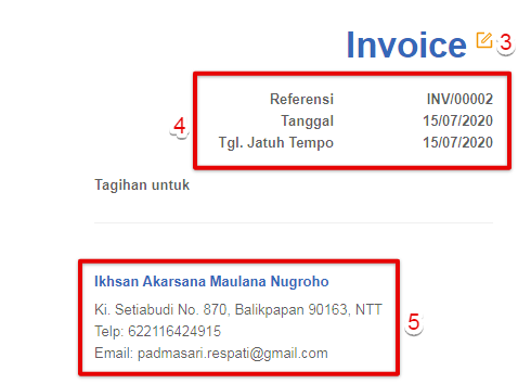 Ubah nama invoice jual Kledo