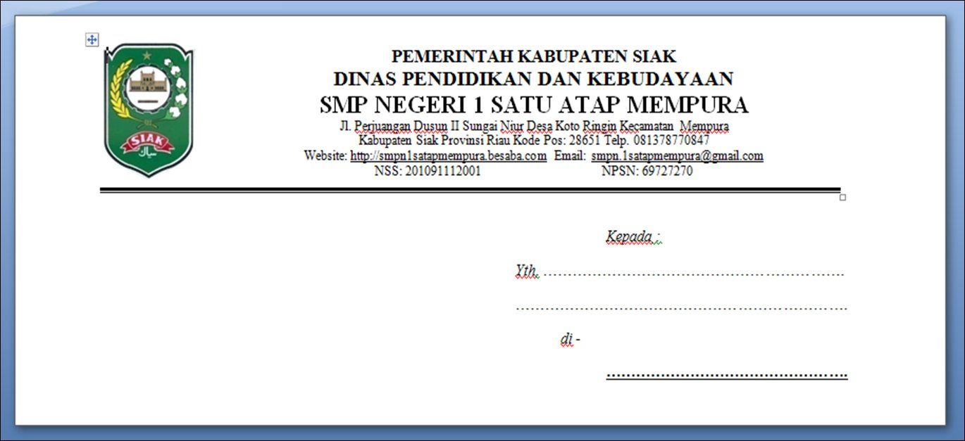 Contoh Kop Surat Resmi Desa Contoh Kop Surat Serta Ca 