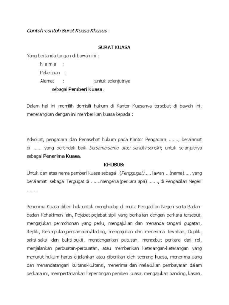 Kumpulan Contoh Surat Dokumen Bisnis Terlengkap