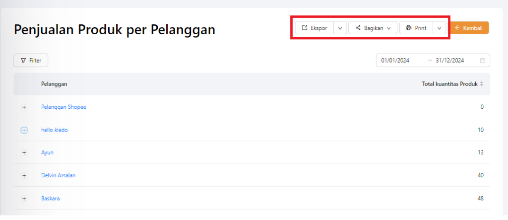 Ekspor-bagikan-print-penjualan-produk-per-pelanggan