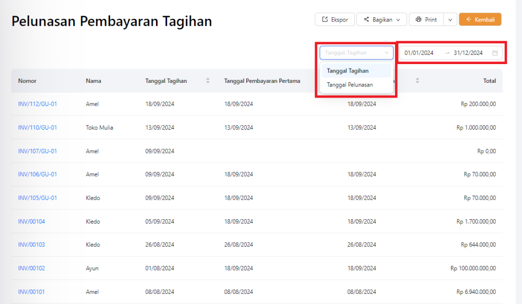 Filter-pelunasan-pembayaran-tagihan