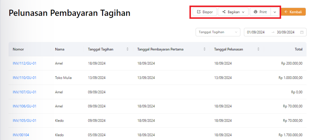 Fitur-ekspor-print-bagikan-pelunasan-pembayaran-tagihan