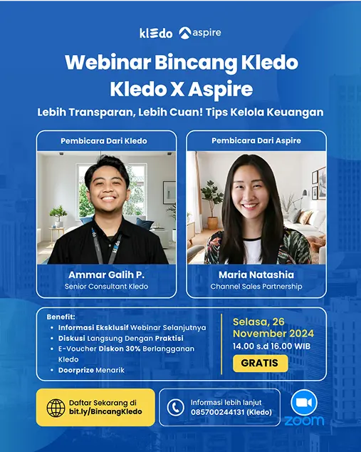 Webinar Bincang Kledo & Aspire: Lebih Transparan, Lebih Cuan! Tips Kelola Keuangan
